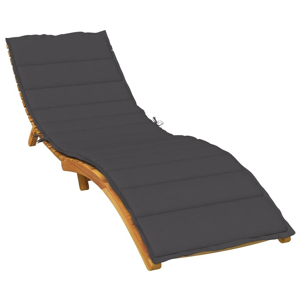 Sun lounger cushion melange anthracite 100% polyester