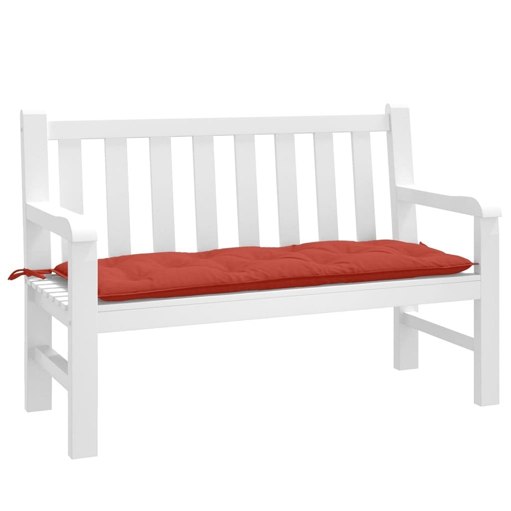 Garden bench cushion melange red 100% polyester, hollow fiber