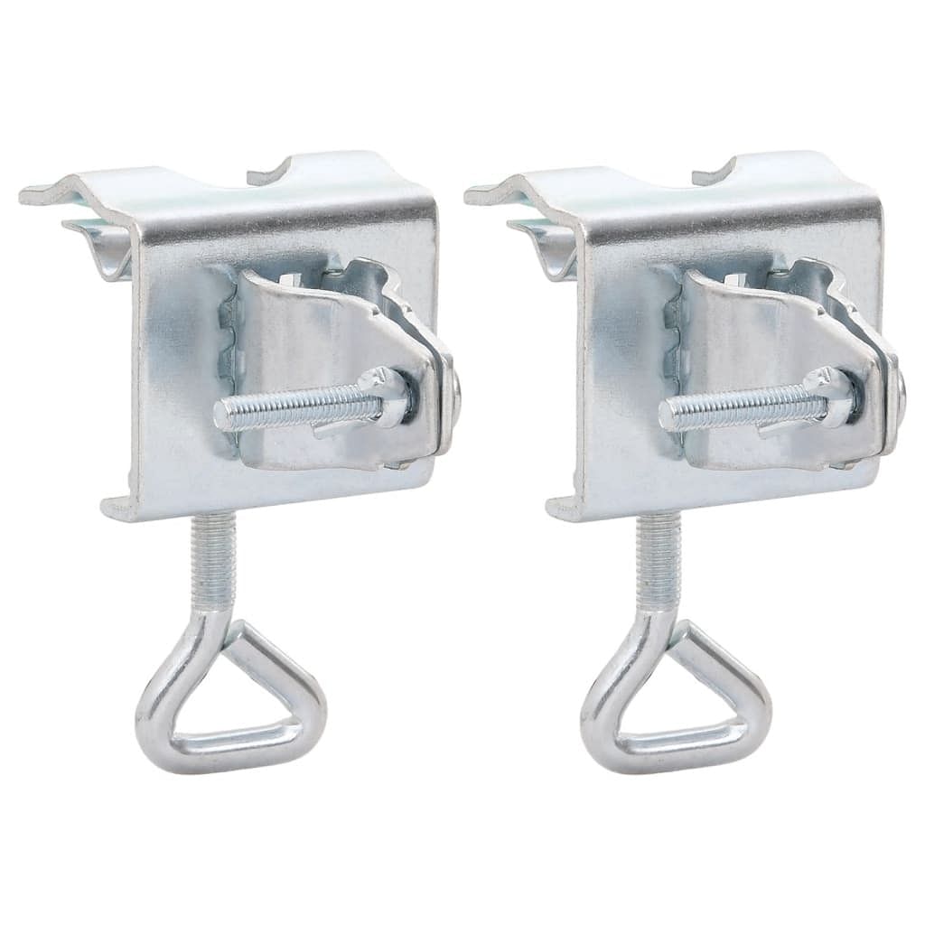 Umbrella clamp silver galvanized steel compact