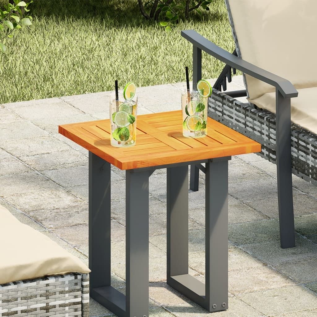 Table top natural solid acacia wood 15.7x15.7 in durable