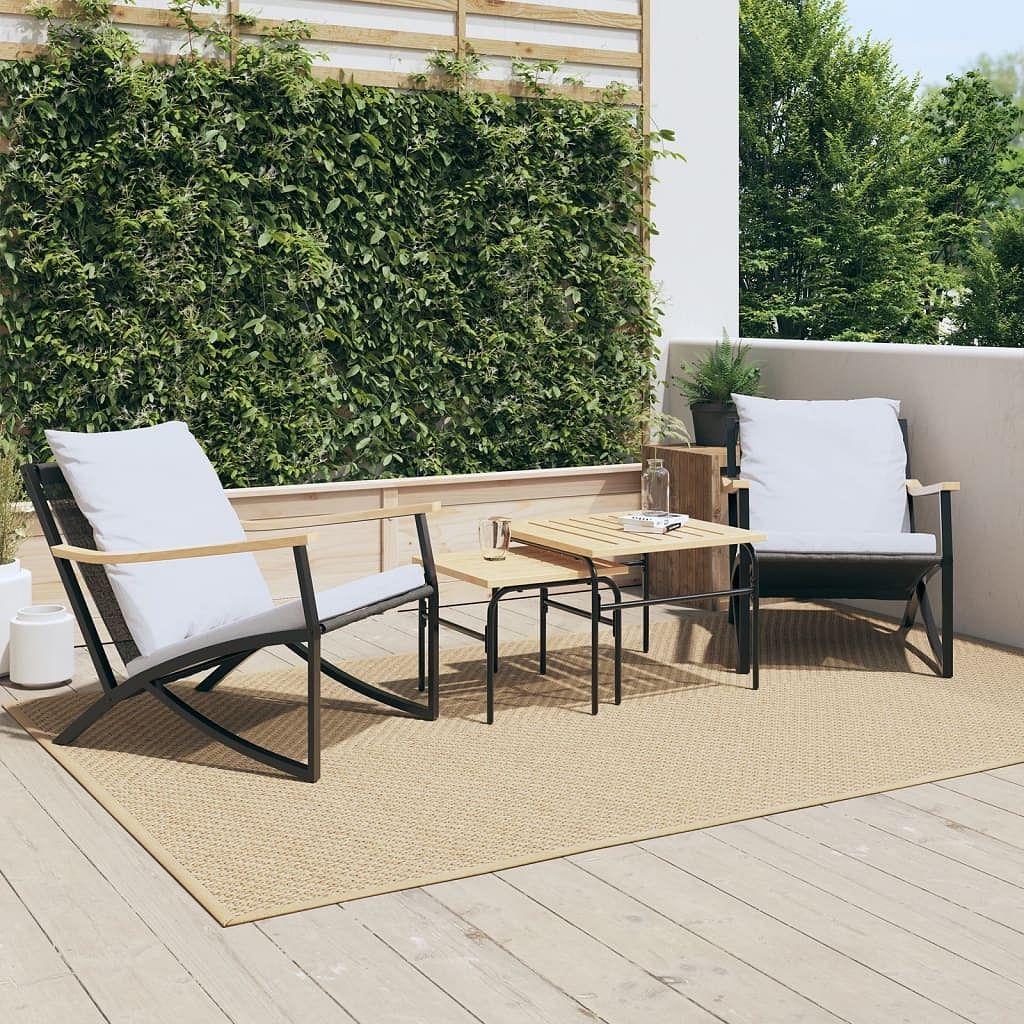 Balcony furniture set black, light grey