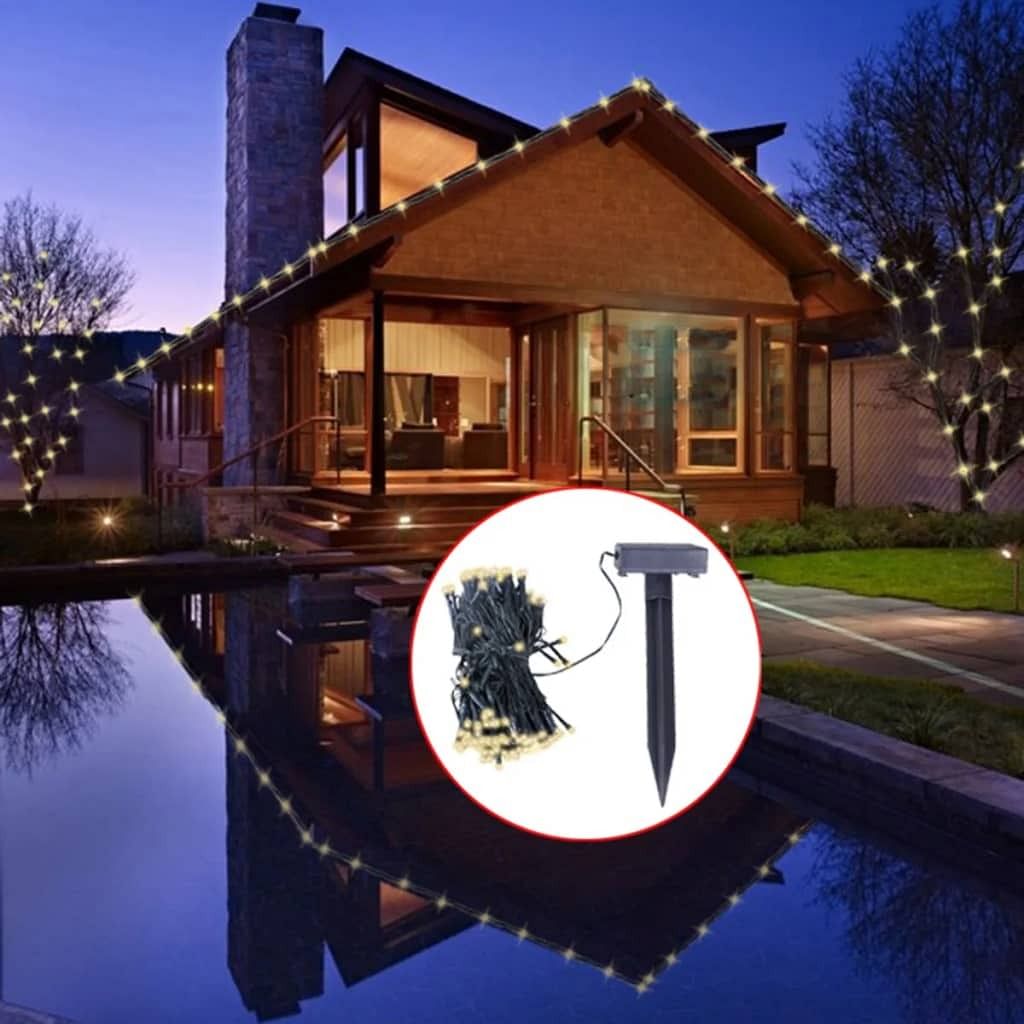 Solar christmas light warm white plastic 78.7 feet long solar