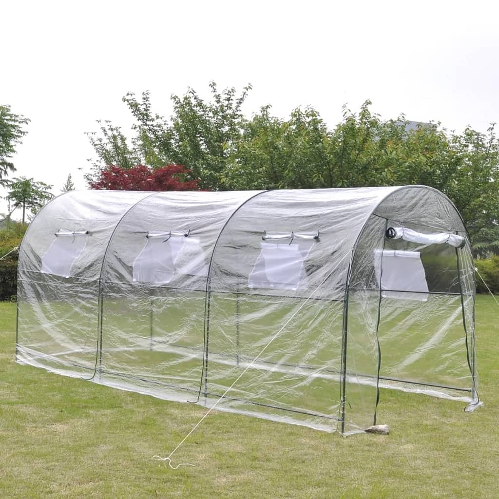 Greenhouse transparent pvc, powder-coated steel large portable