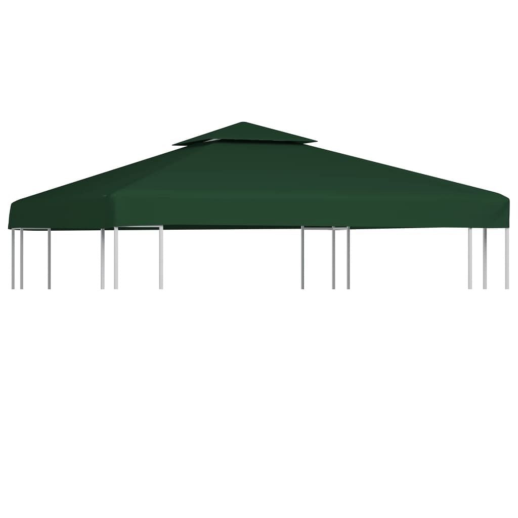 Gazebo canopy green polyester with pvc coating 10 x 10 feet