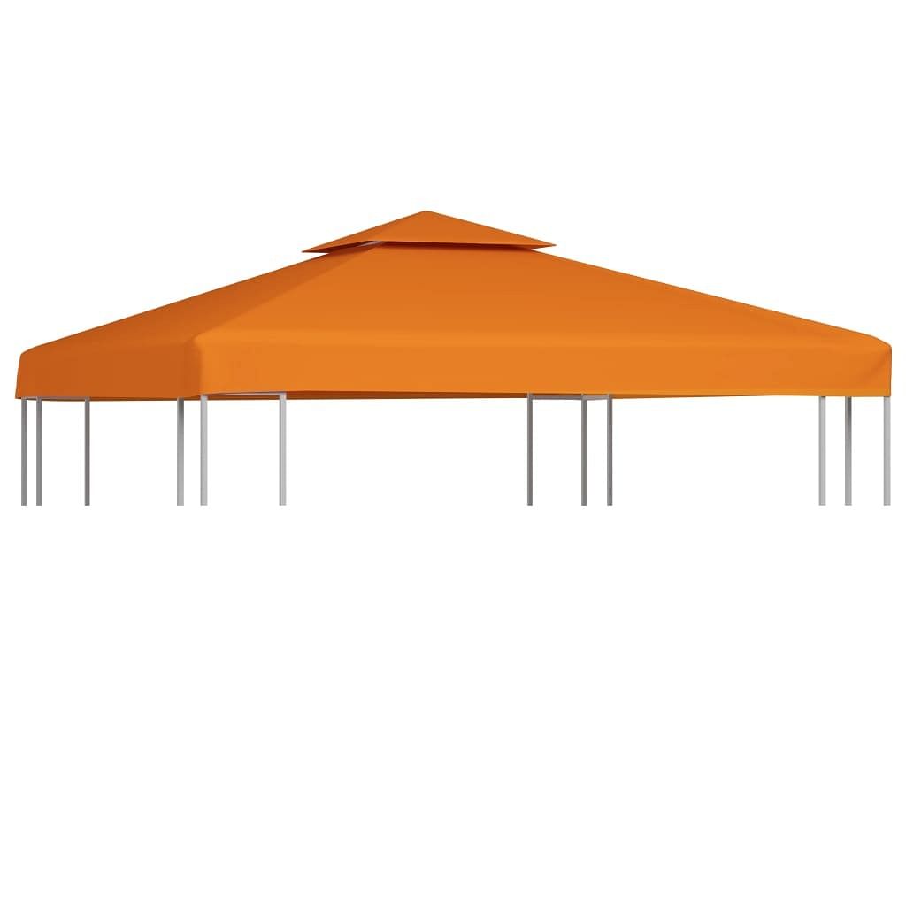Gazebo canopy orange polyester with pvc coating 10ft x 10ft