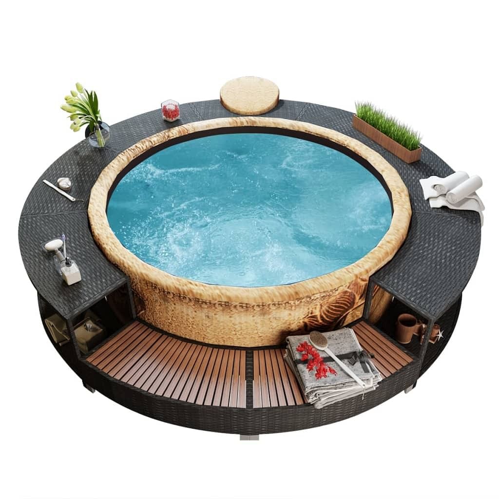 Hot tub surround black