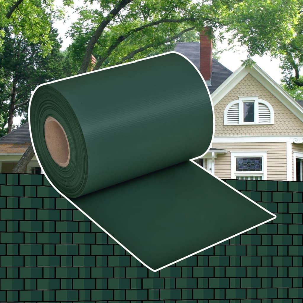Garden privacy screen pvc 229.7'x0.6' green