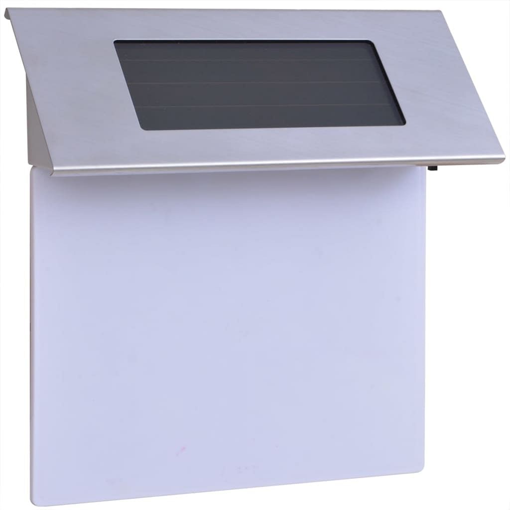 House number light silver and white stainless steel standard