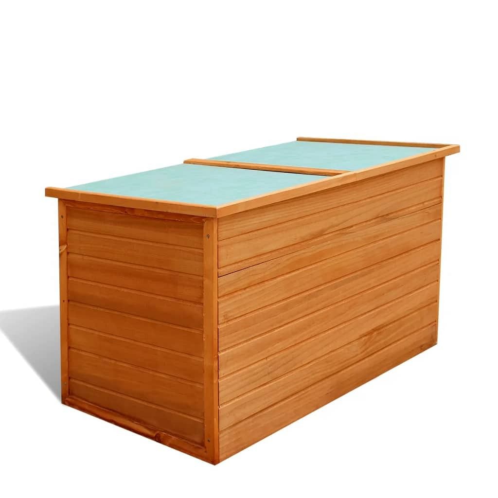 Storage box brown fir wood, plywood, waterproof roof
