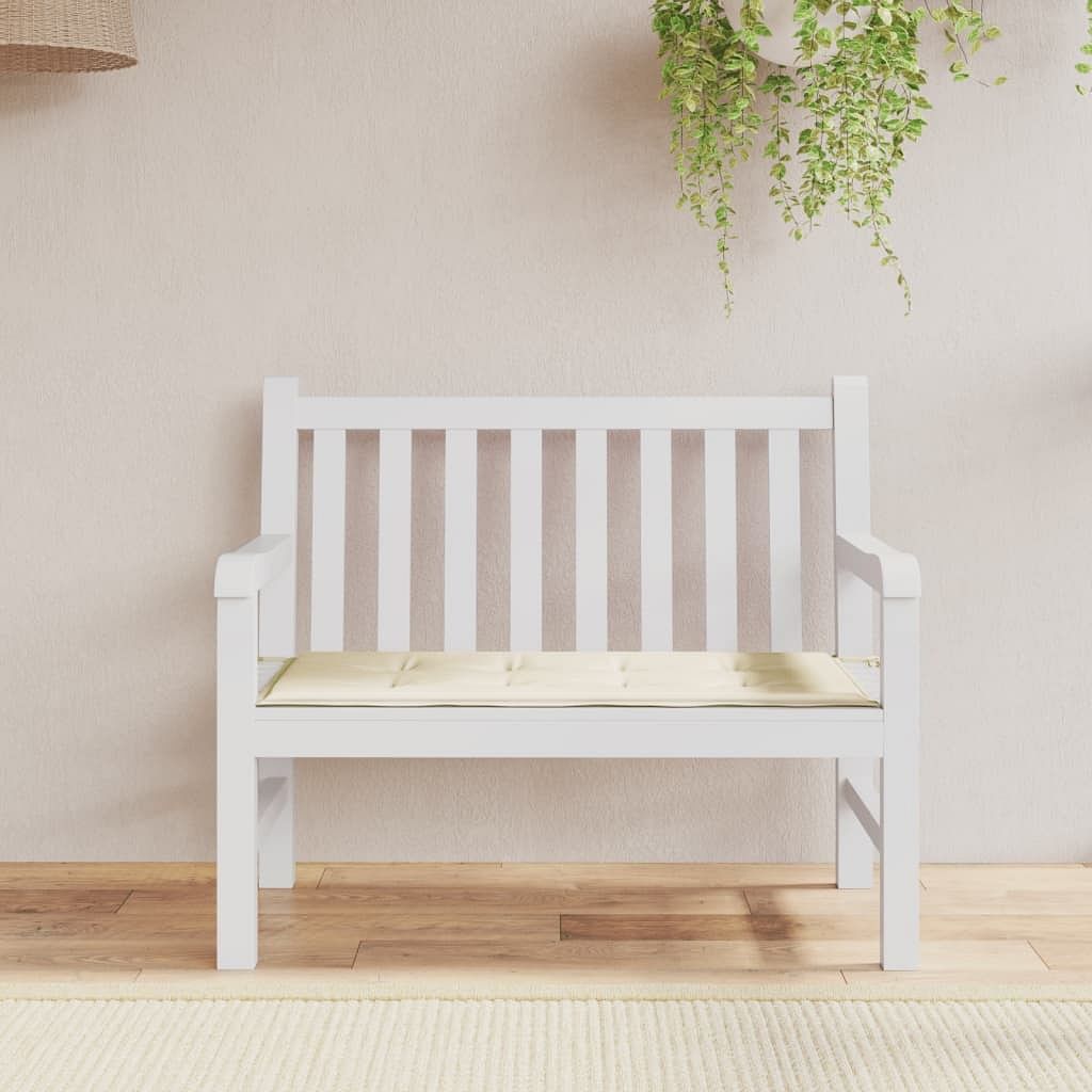 Garden bench cushion cream oxford fabric (100% polyester), foam fiber