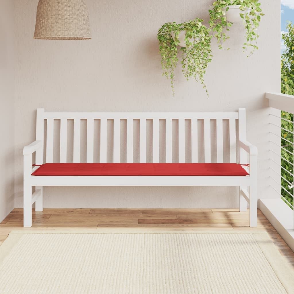 Garden bench cushion red oxford fabric (100% polyester)