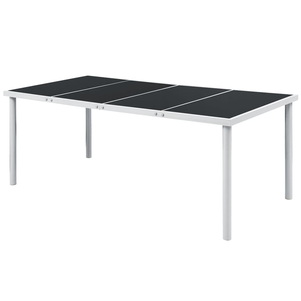 Outdoor dining table black and grey