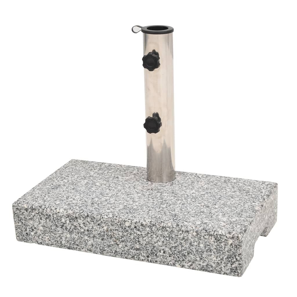 Parasol base grey granite medium heavy weight endurance