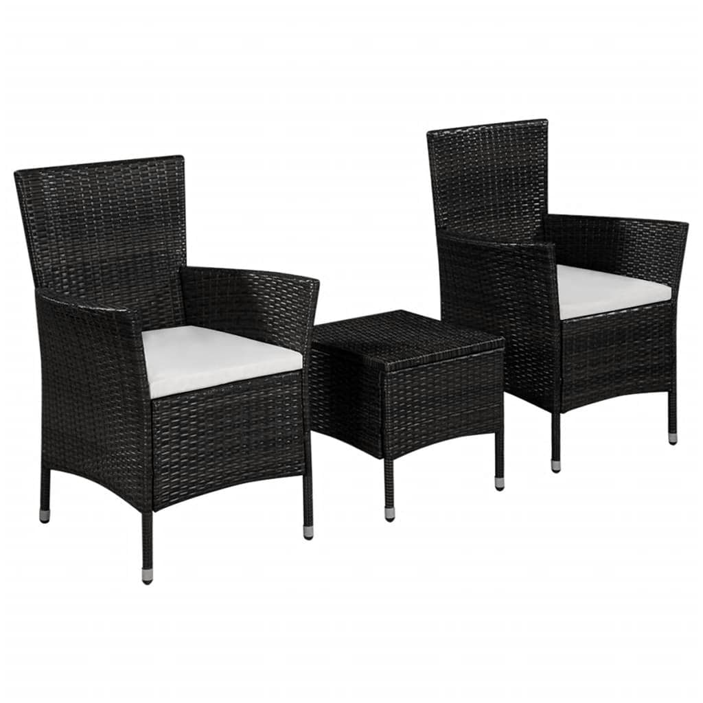 Garden furniture set black