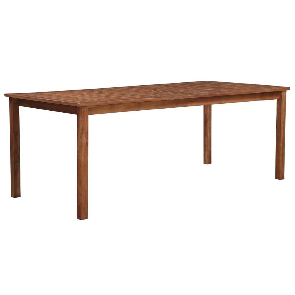 Dining table natural brown solid acacia wood large durable