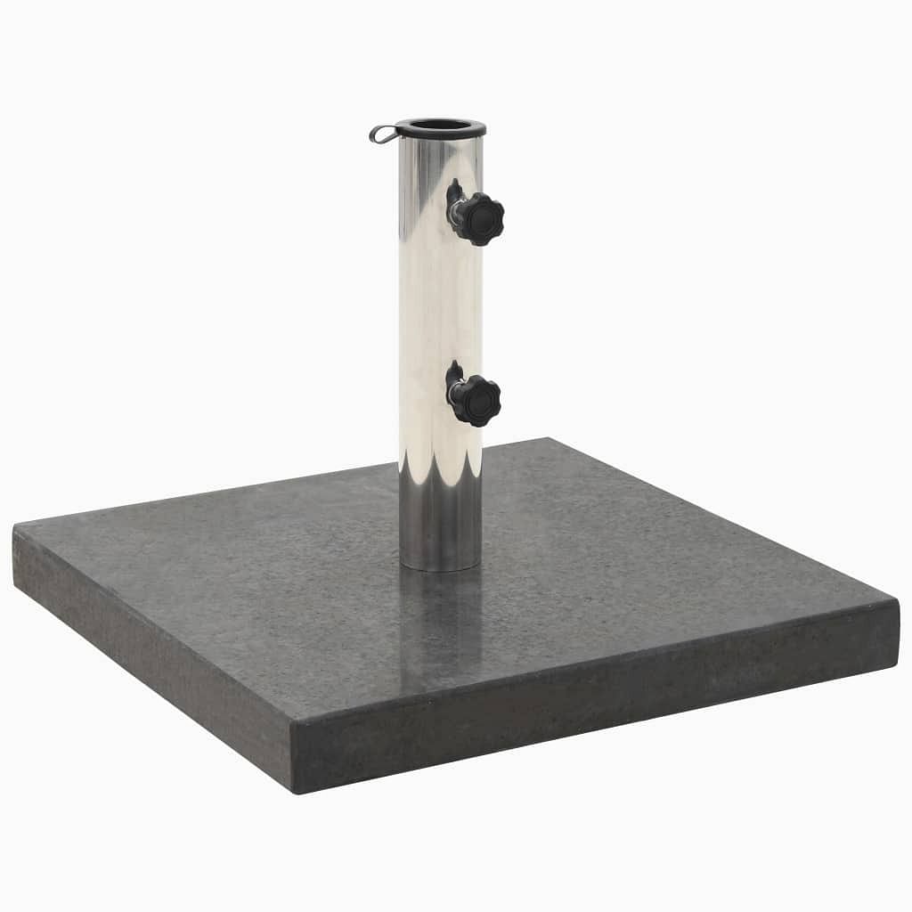 Parasol base black granite 17.7 in x 17.7 in base parasol base