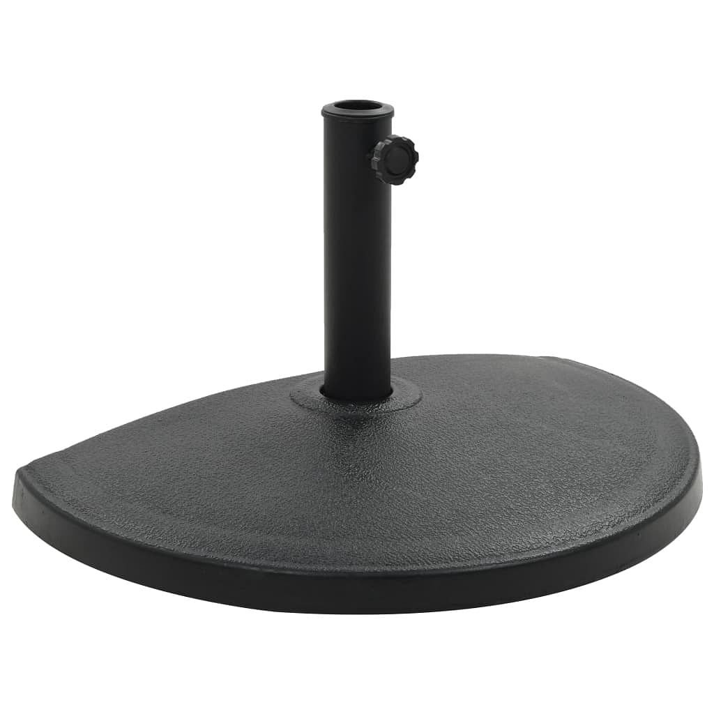 Parasol base black polyresin standard heavy weight support