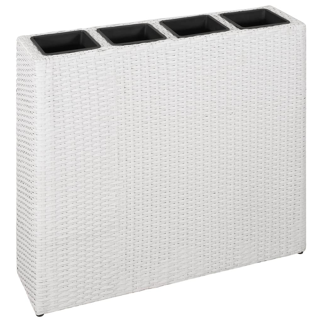 Raised bed white poly rattan frame medium