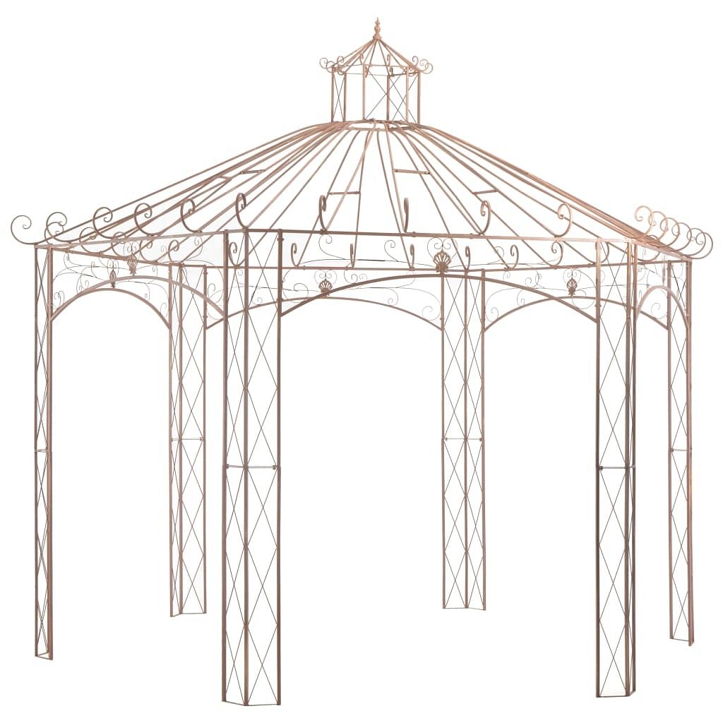 Pavilion antique brown wrought iron large ornaments pavilion