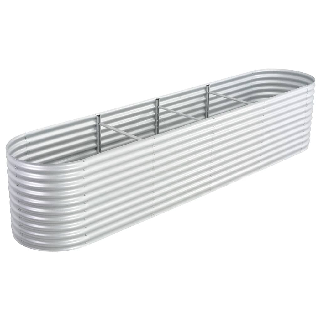 Garden raised bed silver galvanized steel large tough