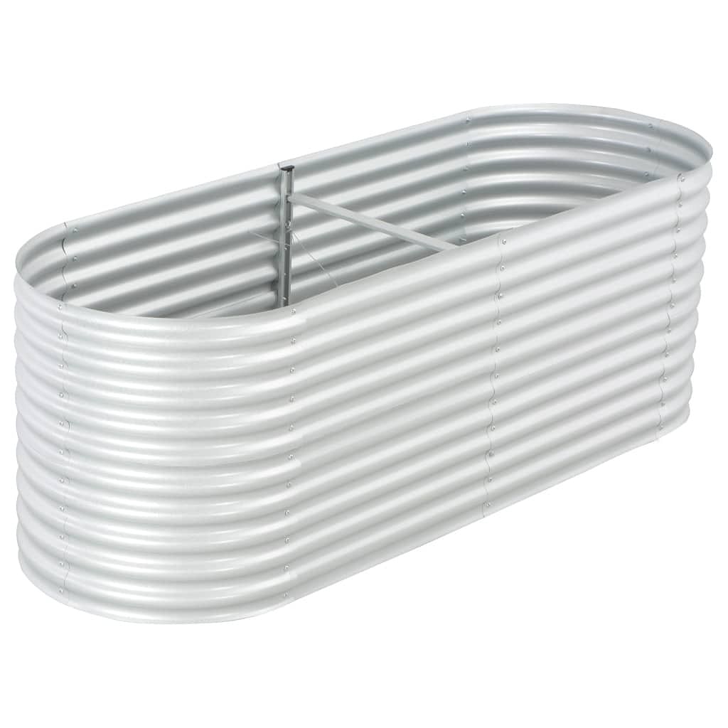 Garden raised bed silver galvanized steel large durable