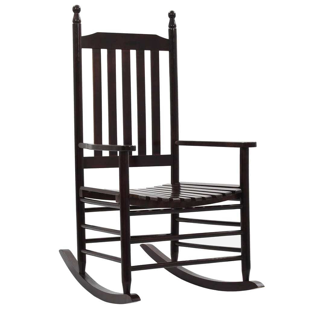 Rocking chair brown poplar hardwood standard durable