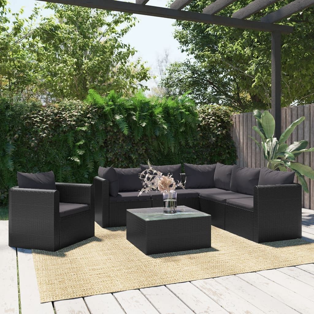 Garden sofa black