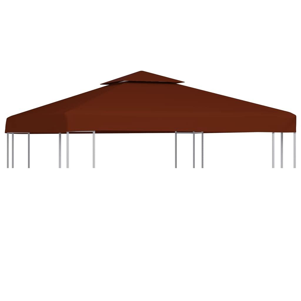 2-tier gazebo top cover 9.1 oz/yd² 9.8'x9.8' terracotta