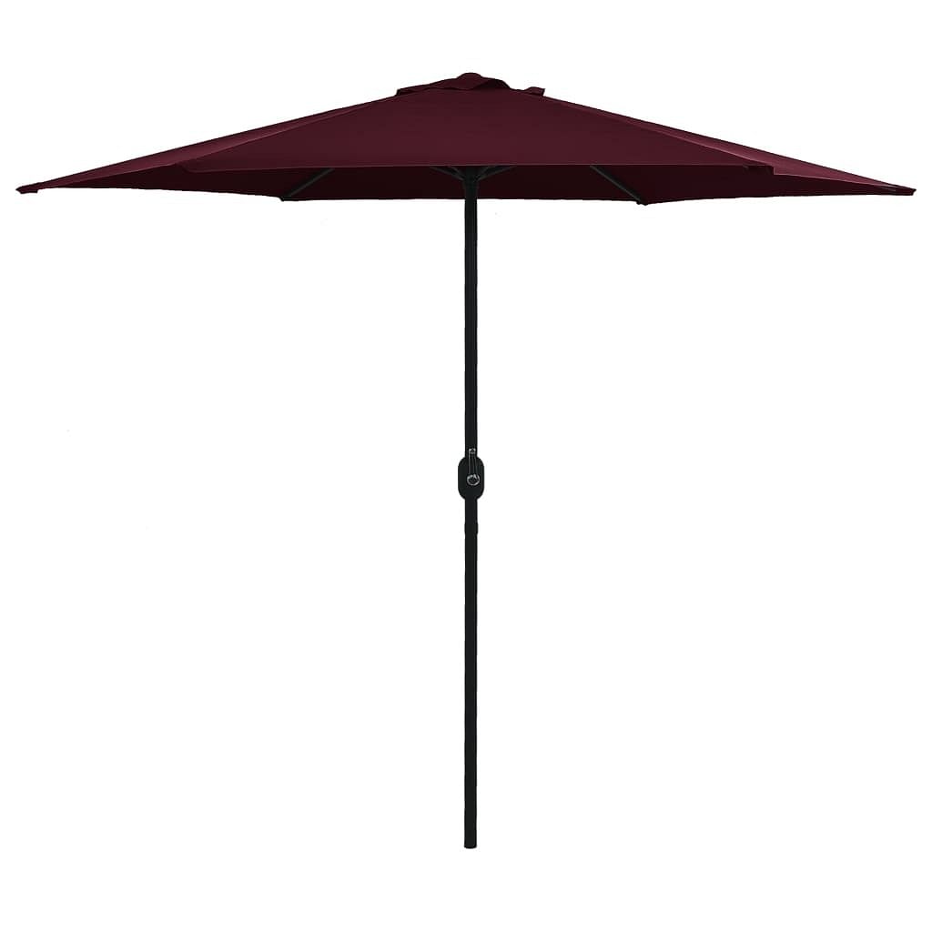 Garden parasol bordeaux red polyester, aluminum large tiltable
