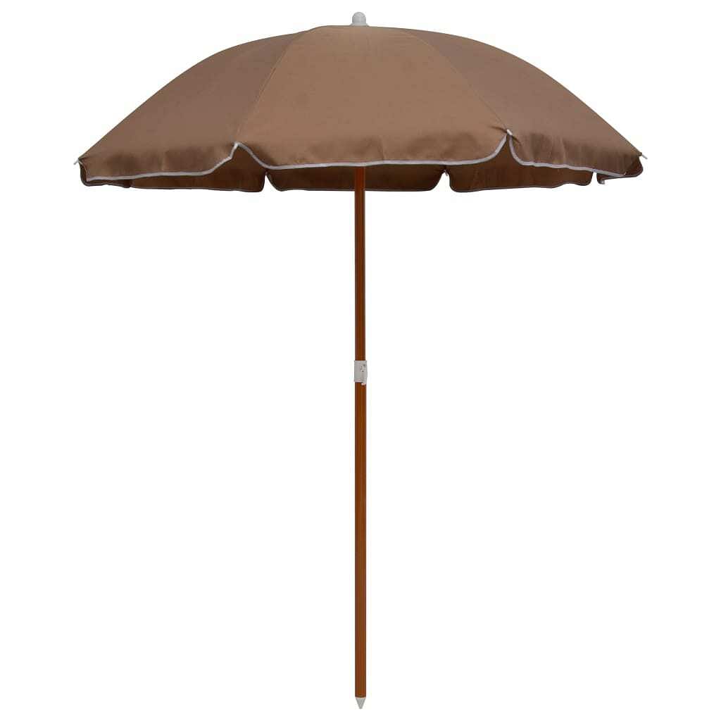 Garden parasol taupe polyester, steel 70.9 in
