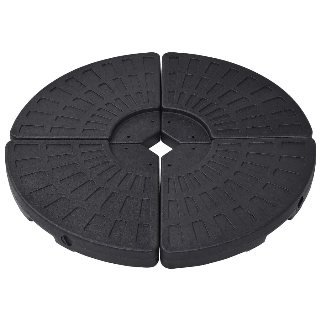 Umbrella base black hdpe plastic large heavy weight endurance