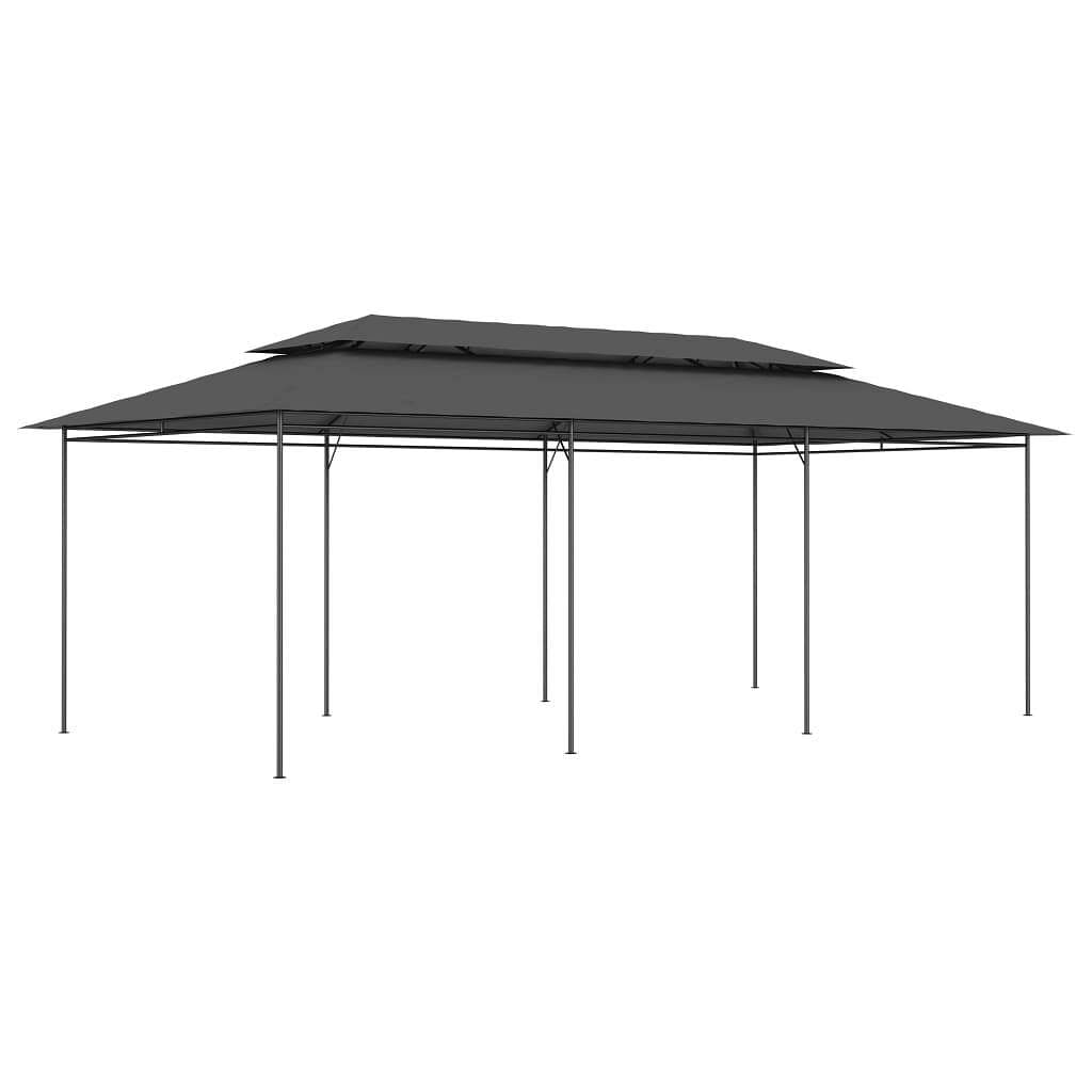Gazebo anthracite tubular steel large uv-resistant materials