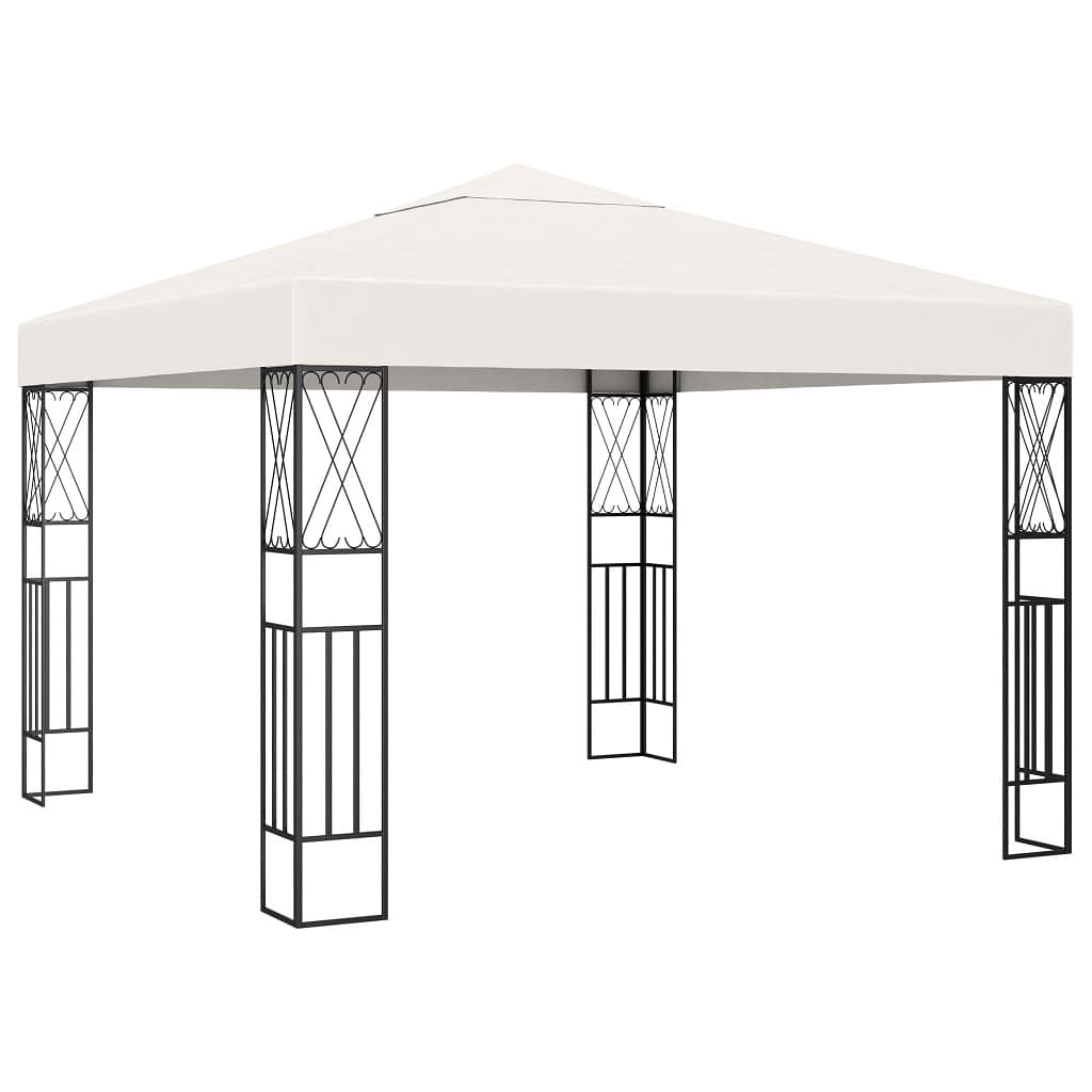 Gazebo cream polyester 3x3 ft durable gazebo square