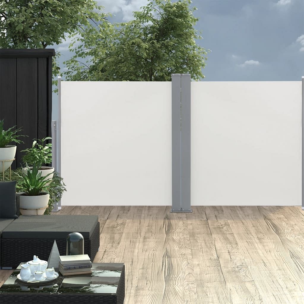 Side awning cream polyester with pu coating 47.2 x 236.2 in