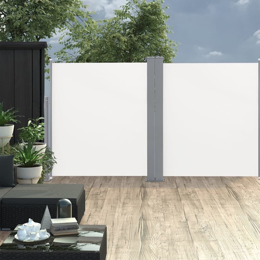 Side awning cream polyester with pu coating 55.1 x 236.2 in