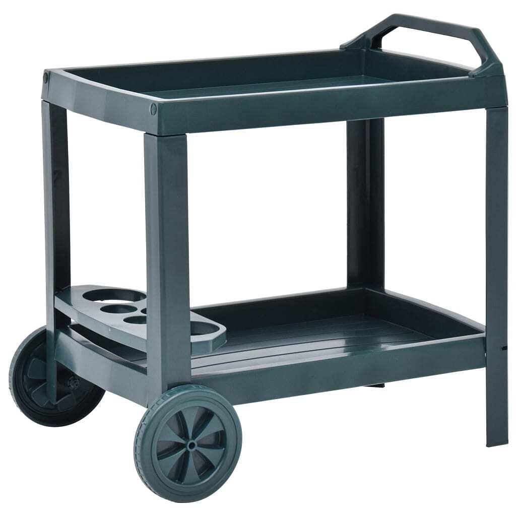 Beverage cart green 27.2"x20.9"x28.3" plastic
