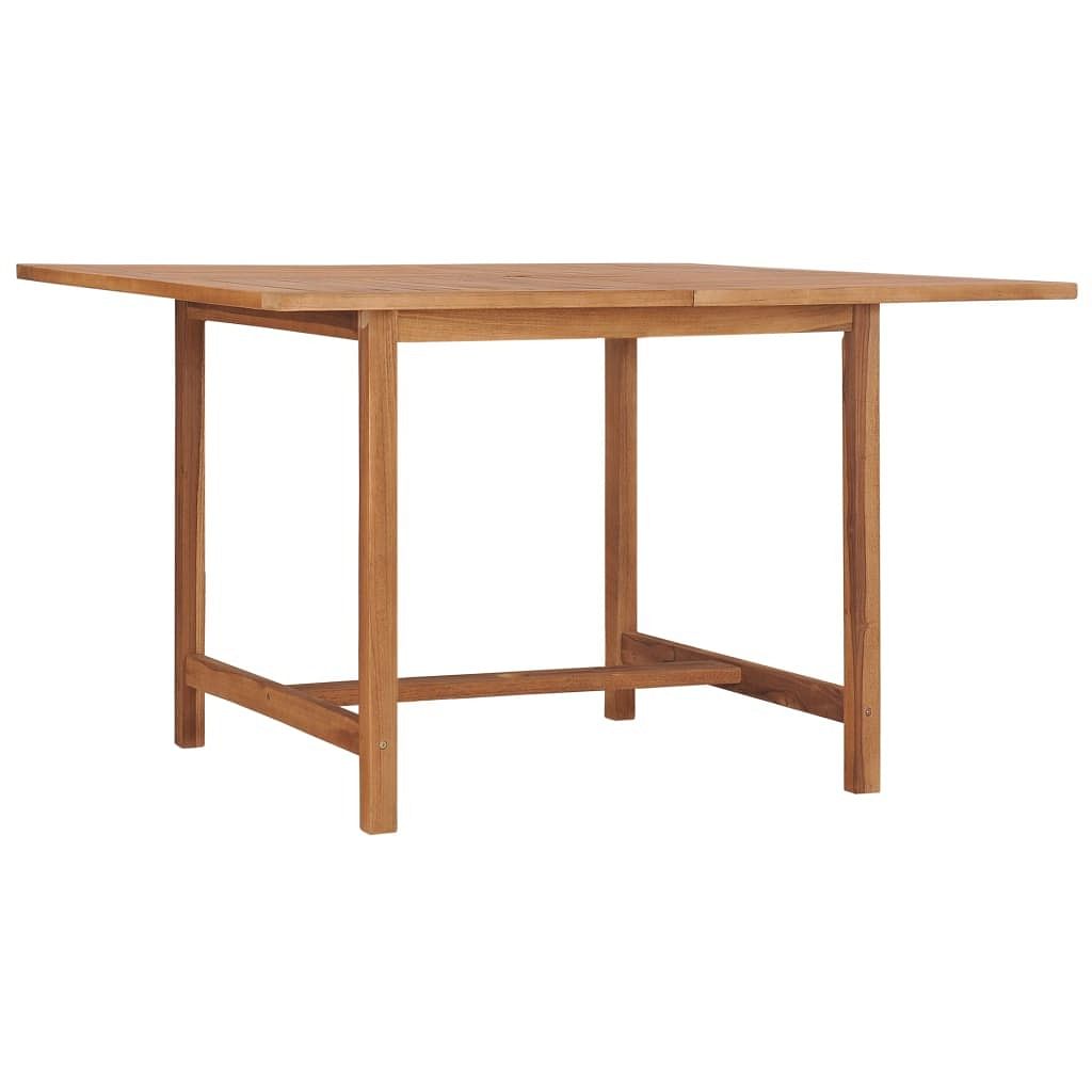 Dining table warm golden brown solid teak wood 47.2x47.2 in