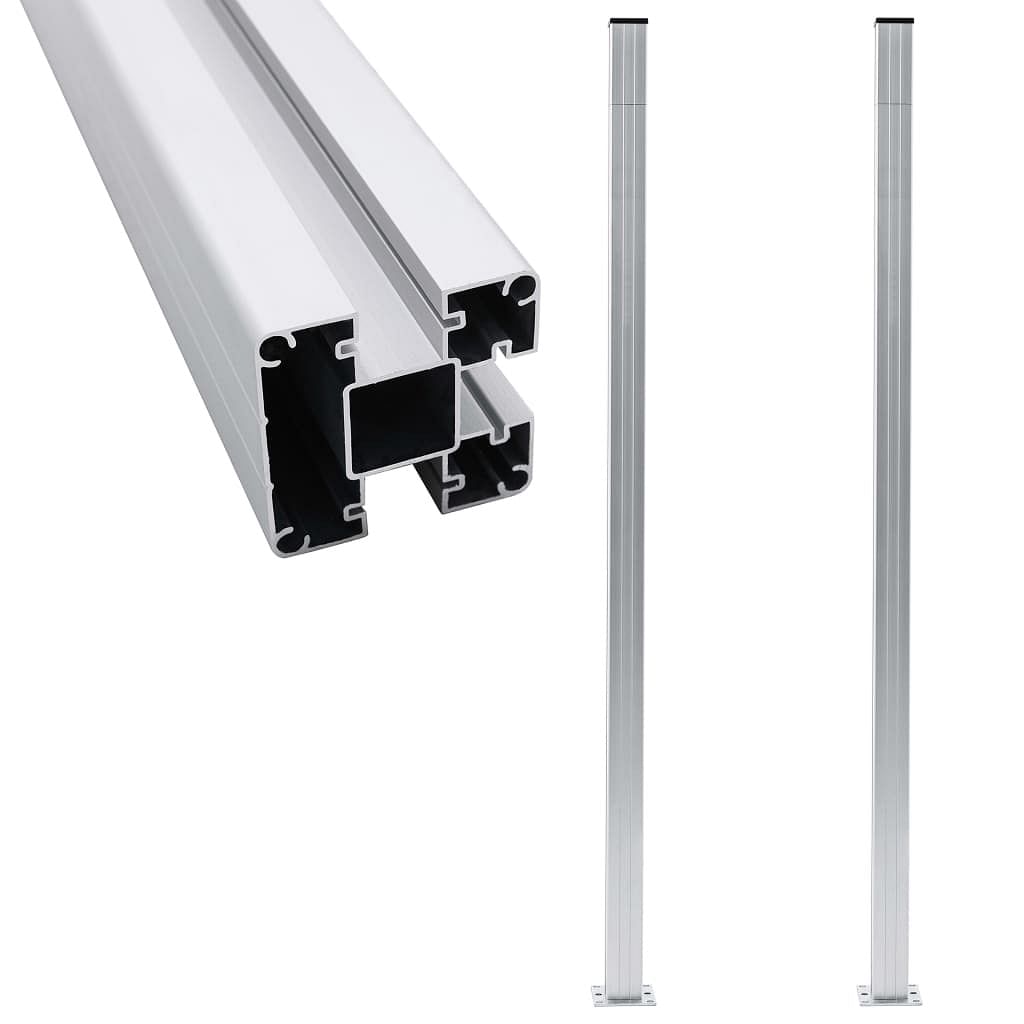 Fence posts 2 pcs aluminum 72.8"