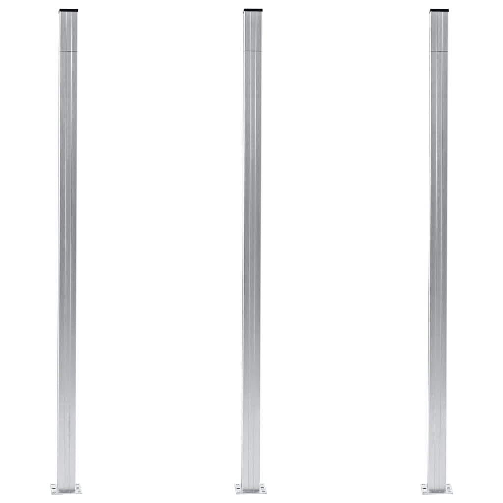 Fence posts 3 pcs aluminum 72.8"