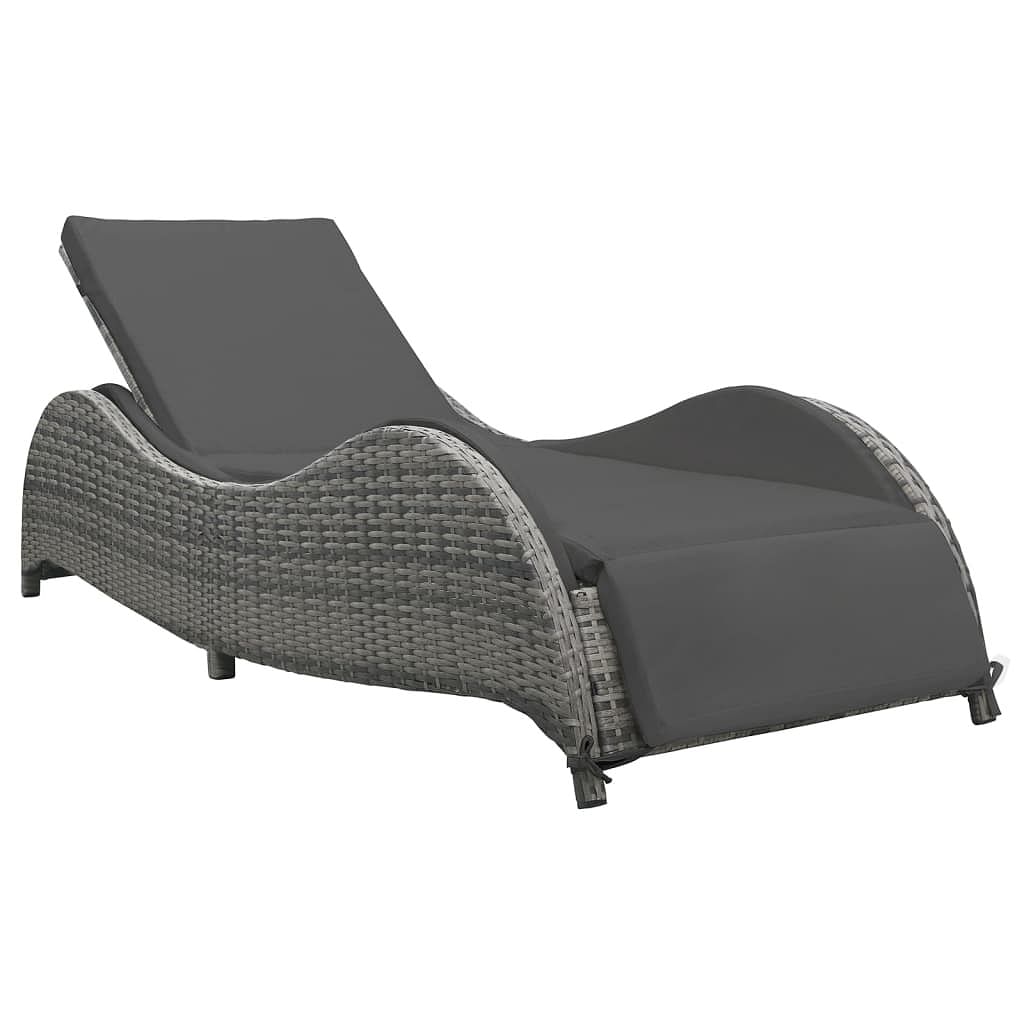Sun lounger gray and dark gray