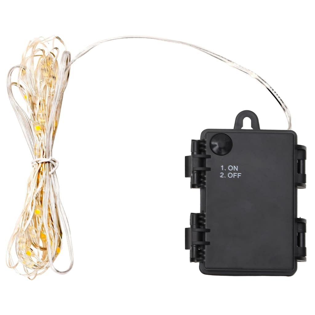 Led string light black and white plastic 260 in long string