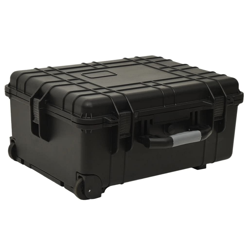 Wheeled flight case black 22.8"x17.7"x10.6" pp