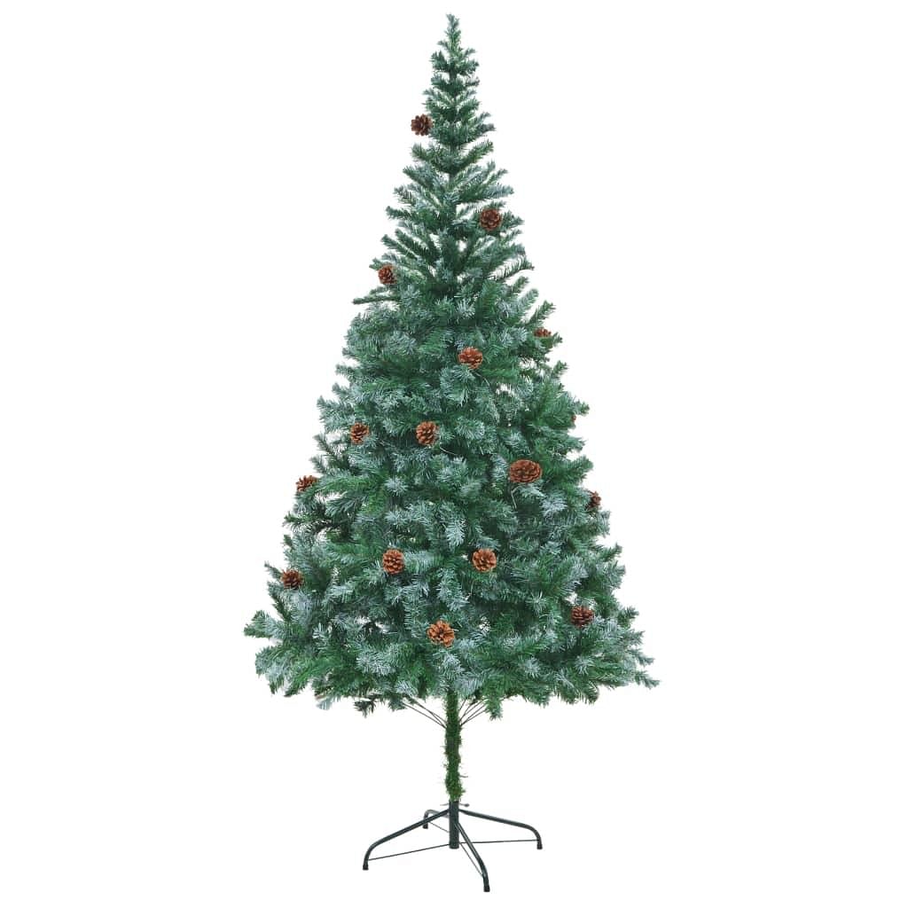 Xmas tree green with white tips pvc 82.7 in adjustable armrests