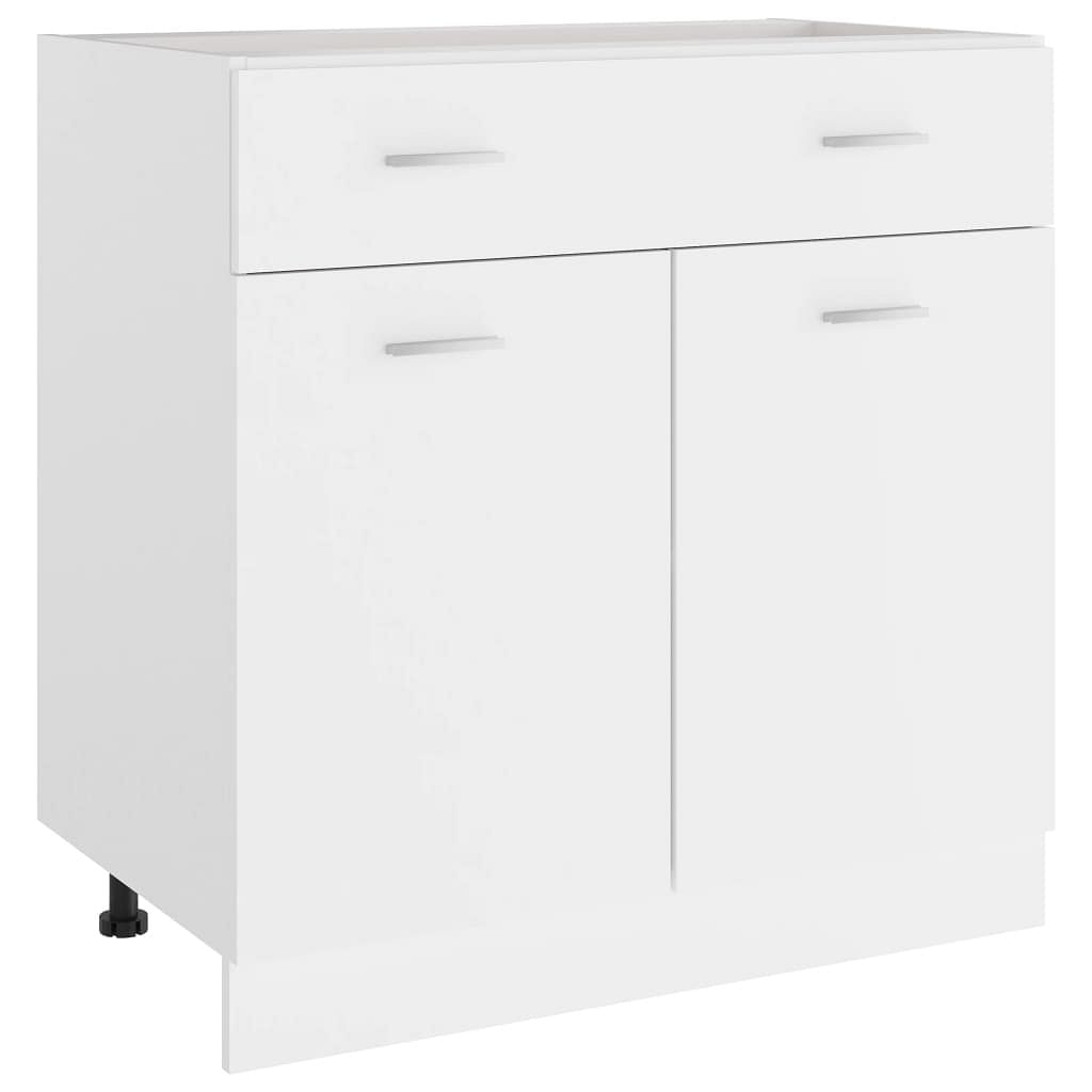 Drawer bottom cabinet white engineered wood drawer bottom cabinet