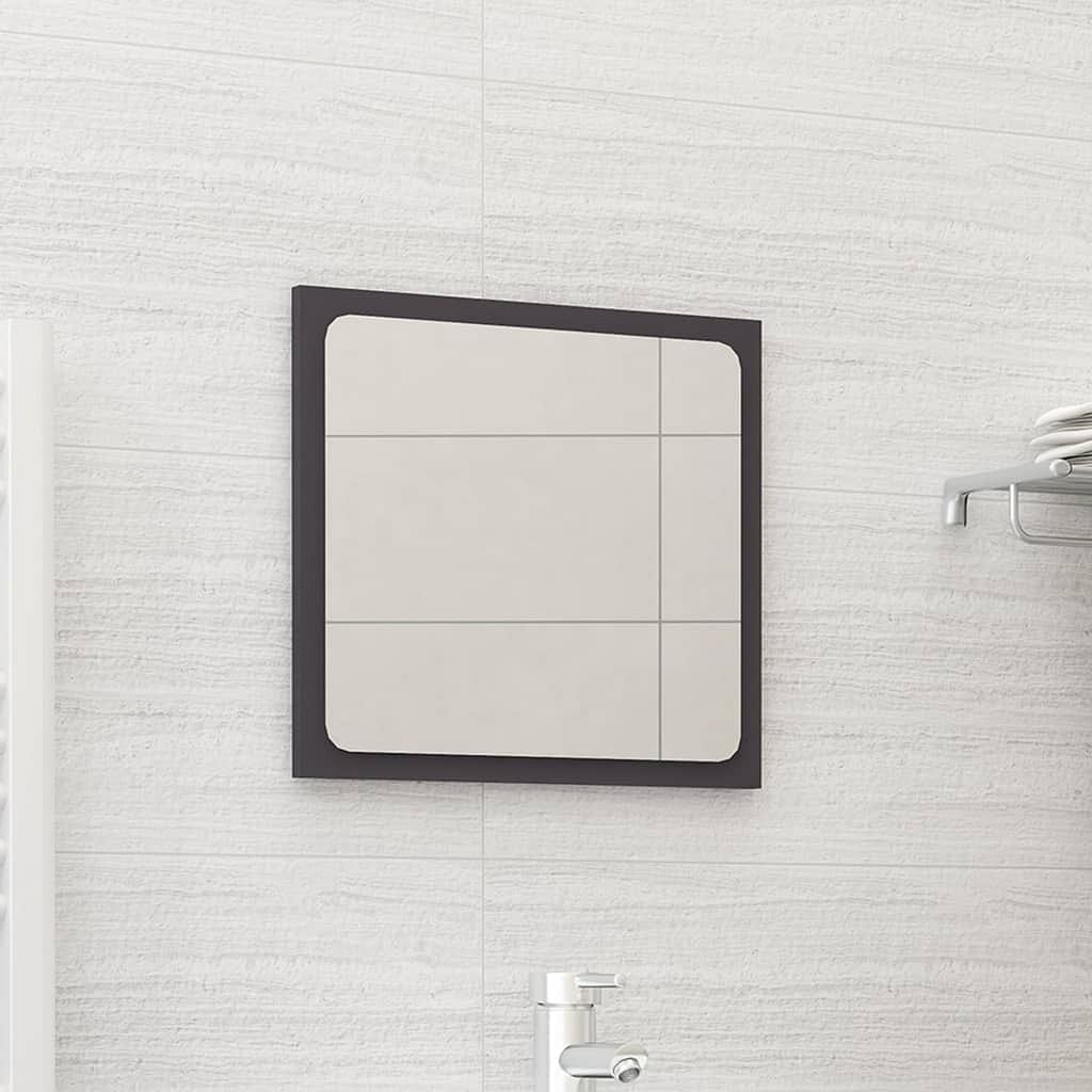 Mirror gray engineered wood and acrylic medium mirror
