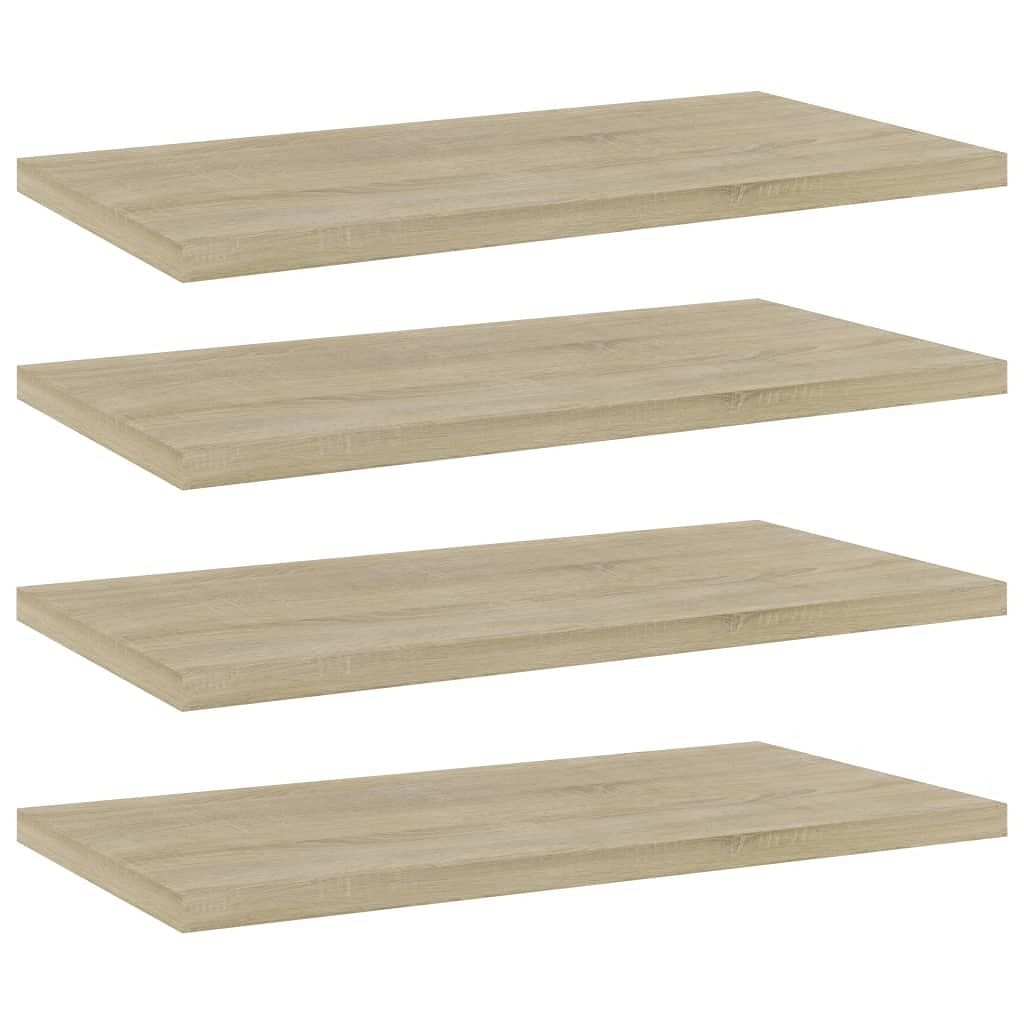 Shelf set of 4 sonoma oak engineered wood 15.7 in x 7.9 in