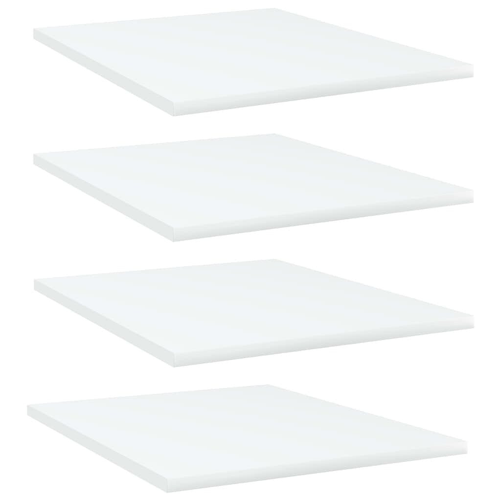 Shelf set of 4 white engineered wood 15.7 x 19.7 in