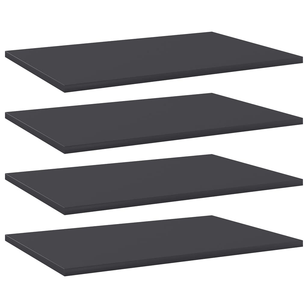 Shelf set of 4 gray engineered wood 23.6 x 15.7 in shelf