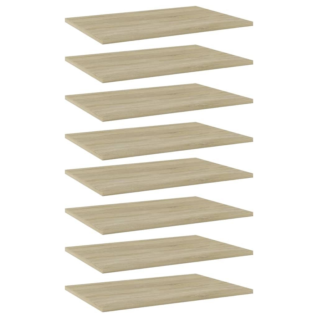 Shelf set of 8 sonoma oak engineered wood 23.6x15.7 in