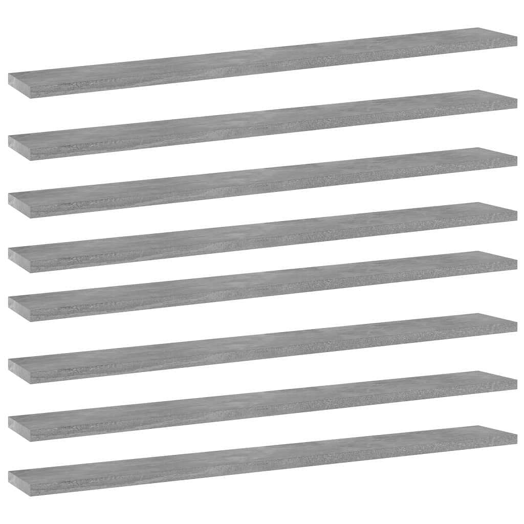 Shelf set of 8 concrete grey engineered wood medium simple